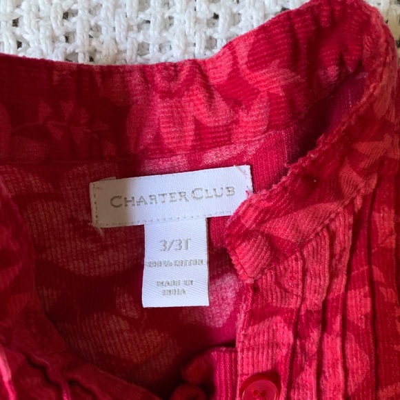 Charters Club Girls Corduroy Sun Dress - Picture 3 of 6